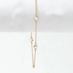 Touchstone Crystal by Swarovski  Island Breeze anklet, gold